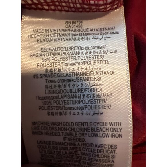 BCBGeneration Draped Pocket V-Neck Cocktail Dress Size M Burgundy - Picture 5 of 9